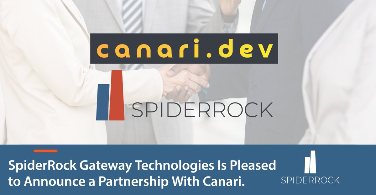 SpiderRock Gateway Technologies announces partnership with Canari.dev. SpiderRock will promote Canari’s European #historicaldataproducts & Canari will utilize SpiderRock’s US options & proprietary analytics & promote them to European clients. rb.gy/81tjb