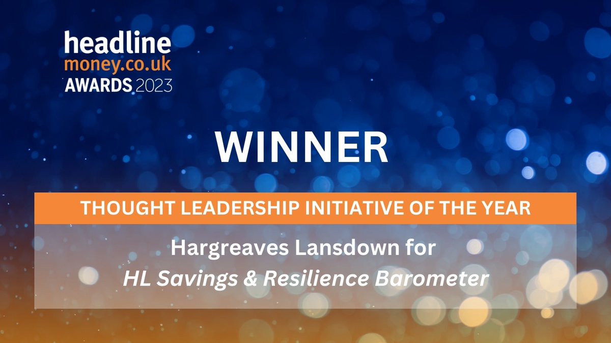 Headlinemoney (@headlinemoney_) on Twitter photo We can reveal that the best Thought Leadership Initiative of the Year (as voted for by financial journalists) came from <a href="/HLInvest/">Hargreaves Lansdown</a> for the HL Savings & Resilience Barometer!
Congratulations🏆
#HMAwards23 We can reveal that the best Thought Leadership Initiative of the Year (as voted for by financial journalists) came from <a href="/HLInvest/">Hargreaves Lansdown</a> for the HL Savings & Resilience Barometer!
Congratulations🏆
#HMAwards23
