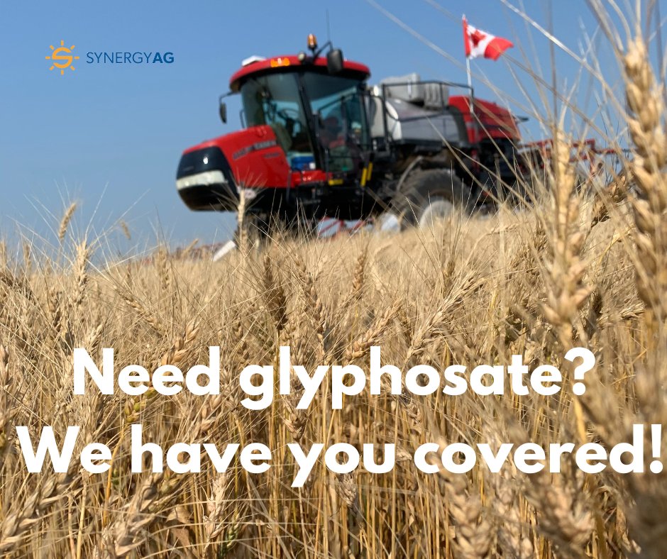 Need glyphosate for pre-harvest or post-harvest applications? We have you covered! Give us a call or stop by the office today!

#synergyag #rootsyoucancounton #harvest23