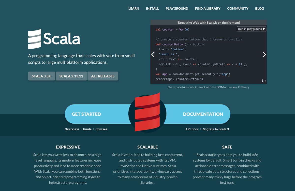 try the new Scala homepage!