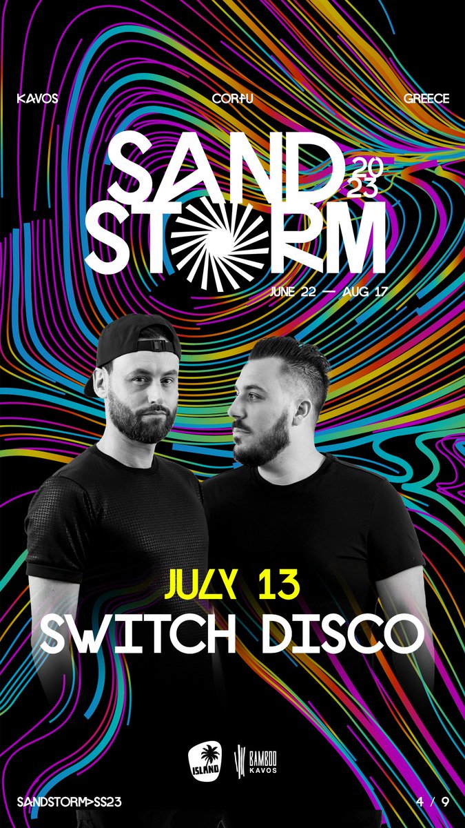 Tomorrow at Sandstorm we bring you <a href="/SwitchDiscoUK/">Switch Disco</a> 

Make sure you come join us 🔥🙌

#kavos #kavos2023 #corfu