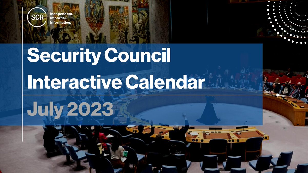 🗓️ Our Interactive Calendar spotlighting planned meetings during the @UKUN_NewYork presidency of the #UNSC is here: bit.ly/3BnNqSy 📚 July Monthly Forecast: bit.ly/44t5doJ 📑 PDF: bit.ly/44fSTbS 📨 Subscribe: bit.ly/3GehzX9