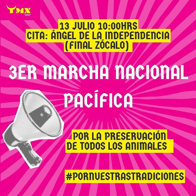 ¡Mañana es el gran día! 😱

Marchemos por nuestras tradiciones y por la preservación de los animales 🐂🐓🐴

La tauromaquia es de TODOS y TODOS debemos DEFENDERLA 👏🏼

#CDMXTaurina #SialosToros #SiaLasLibertades #BienestarAnimalConCiencia #MarchaPacifica #SiALasTradiciones