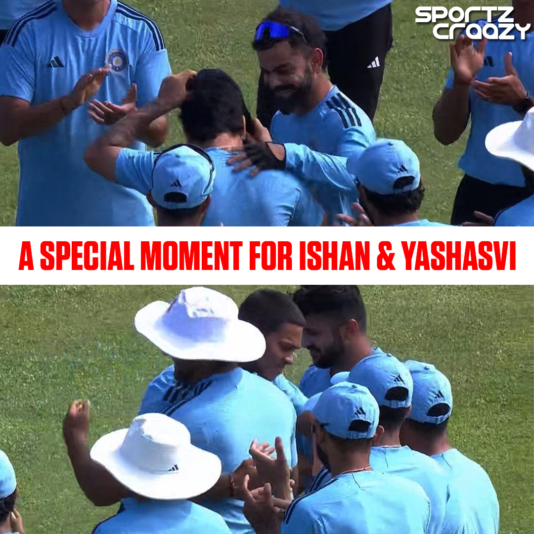 sportzcraazy's tweet photo. Double Trouble with the Southpaws!🤝🇮🇳🧢
📸: Jio Cinema
#Cricket #INDvWI #WIvIND #Debut #IshanKishan #YashasviJaiswal #Champions #Tournament #TestCricket #ViratKohli #RohitSharma #DoubleDebut #SouthpawsUnite #CricketPassion https://t.co/WIiqJnrSj5