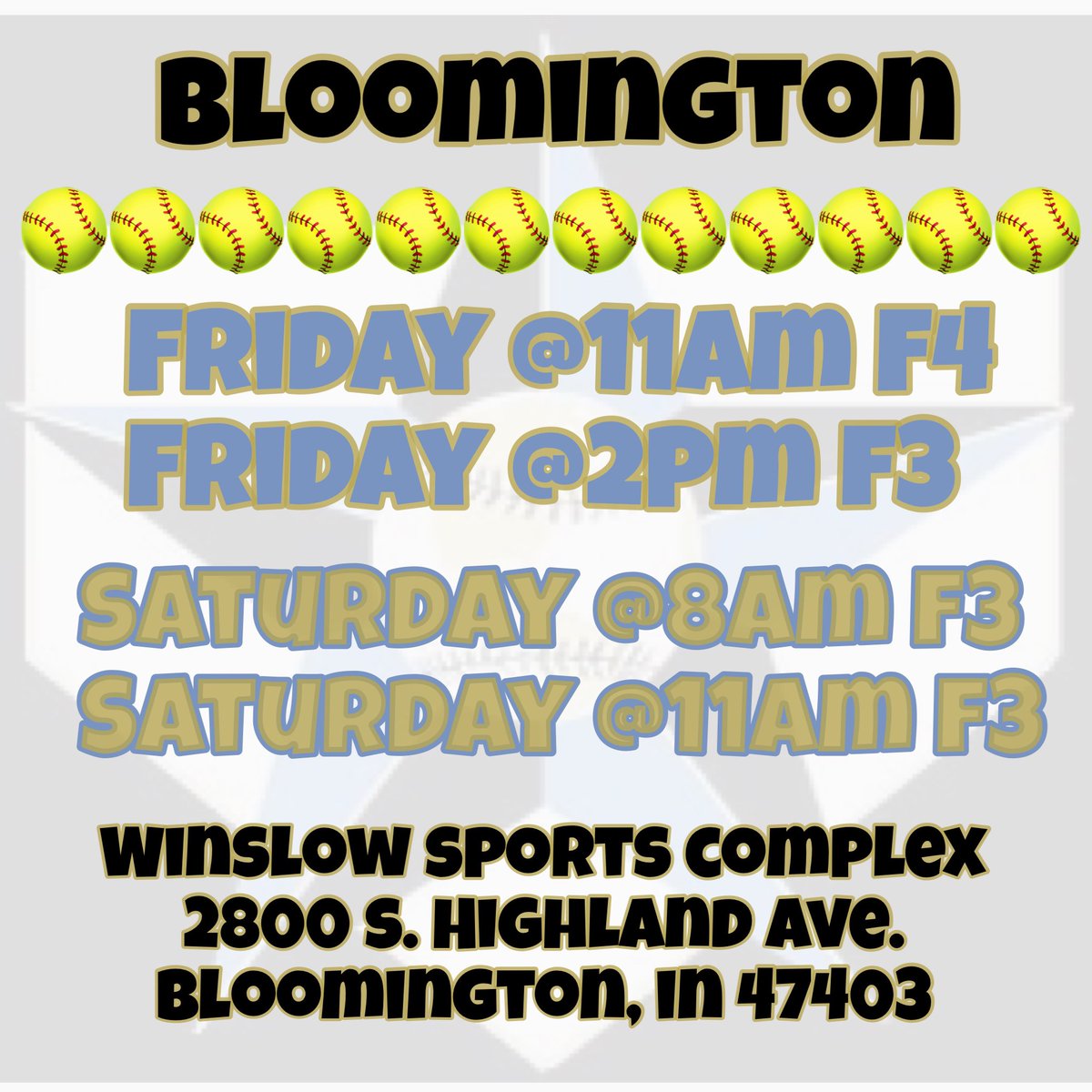 my team and i will be close to my hometown this weekend in bloomington !! last tournament of the season and we are excited !! 
<a href="/FAM2425_/">FAM Prime</a> <a href="/MandiBaldufnsr/">Mandi Balduf</a>