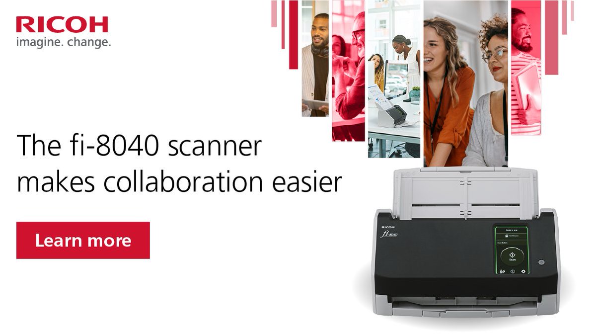 Work better, together: With the network-enabled fi-8040 from Ricoh Document Scanners, the whole team can share one unit and scan documents to multiple destinations that can be accessed by all. 

Learn more: pfu-us.ricoh.com/scanners/fi/fi…. 

#RicohScanners #DocumentScanning