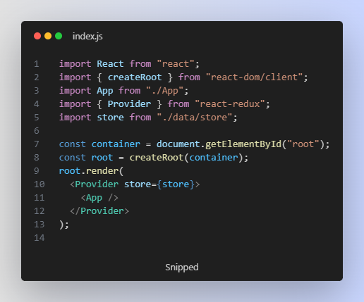 SButang's tweet photo. Day 42 #60DaysOfLearningWithLeapfrog
Continuing Redux toolkit, today I set up a base application in my machine following the instructions of the course. 
Learnt how to create a store and wrap the application in the Provider with the store as props.
#LearningWihtLeapfrog
#LSPPD42 https://t.co/o5M9EEi18h