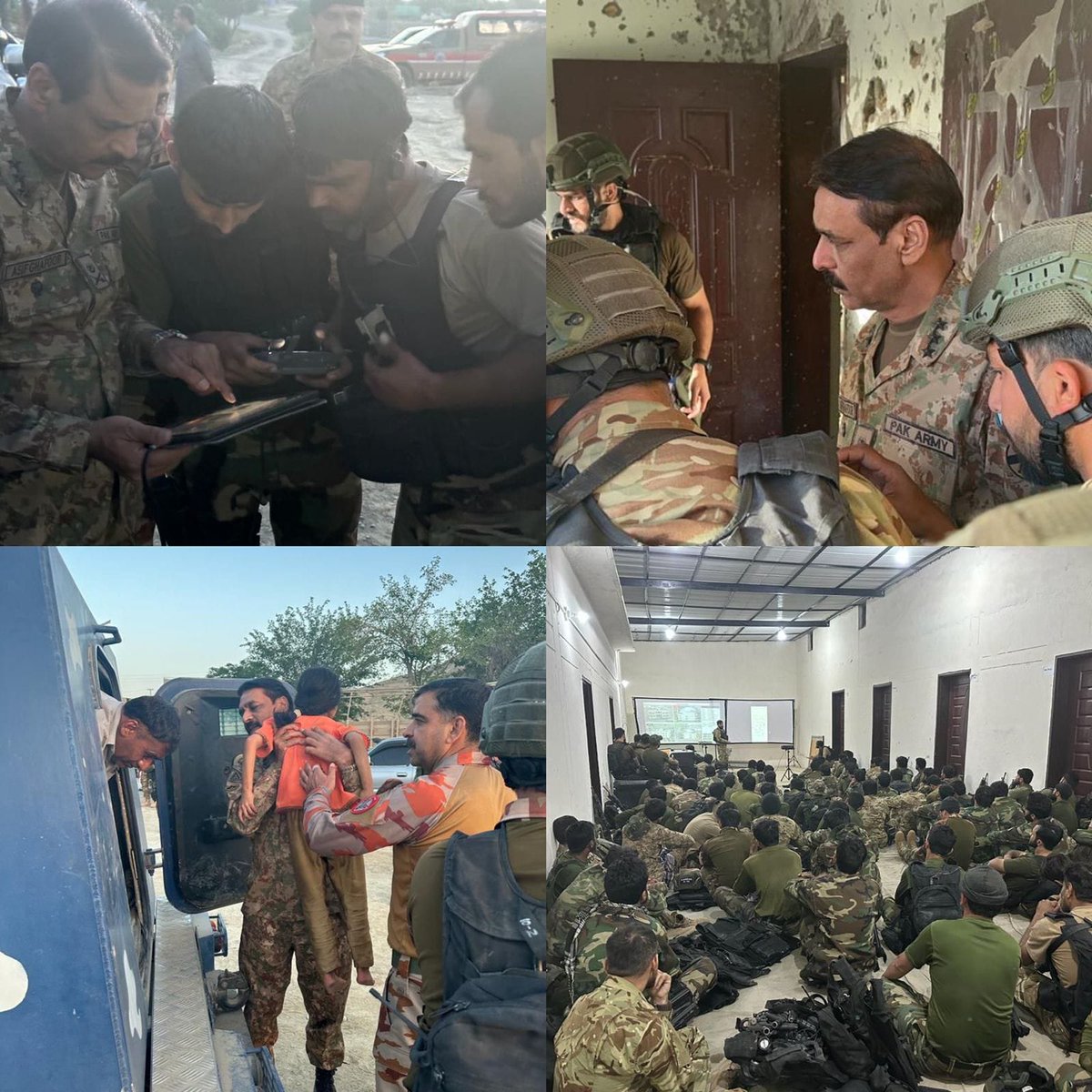 BrigAshfaqHasan's tweet image. زوب اپریشن۔
اپنی روایات کو برقرار رکھتے ھوئے جنرل آصف غفور خود فرنٹ لائن پر آپریشن کی قیادت کرتے ھوئے۔
دنیا میں آپ کو ایسے واقعات نہیں ملیں گیں جہاں کور کمانڈر اپنے سپاھیوں کے ساتھ آہریشن کی جگہ پر موجود ھو اور وھیں سے قیادت کرے۔ یہ خاصہ صرف پاک فوج کے بھادر جنرلز کا ھی ھے۔