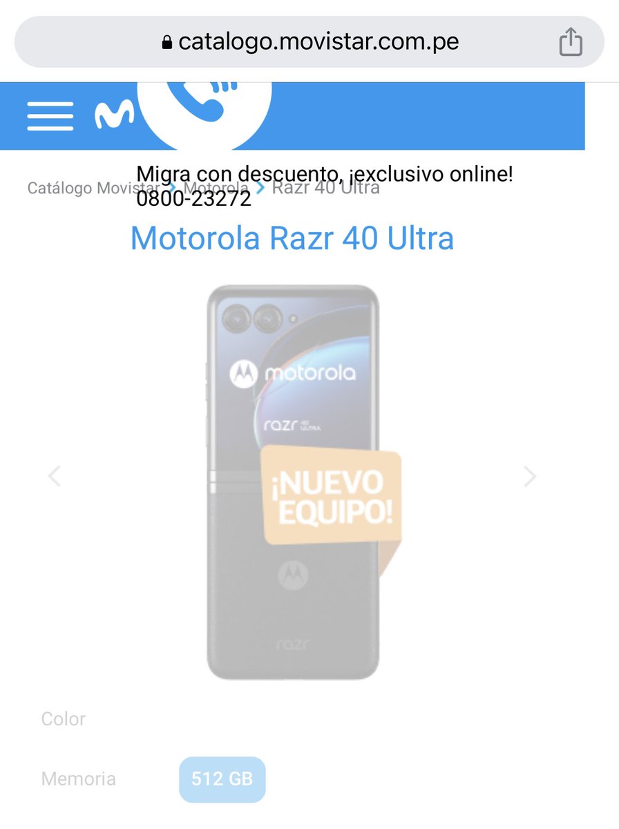 Perusmart's tweet photo. Motorola razr 40 Ultra se anuncia en breve en Perú. Actualmente está confirmado en Movistar y Entel, por lo que es un hecho que también lo veremos en Claro. https://t.co/R4oOeqgPpx
