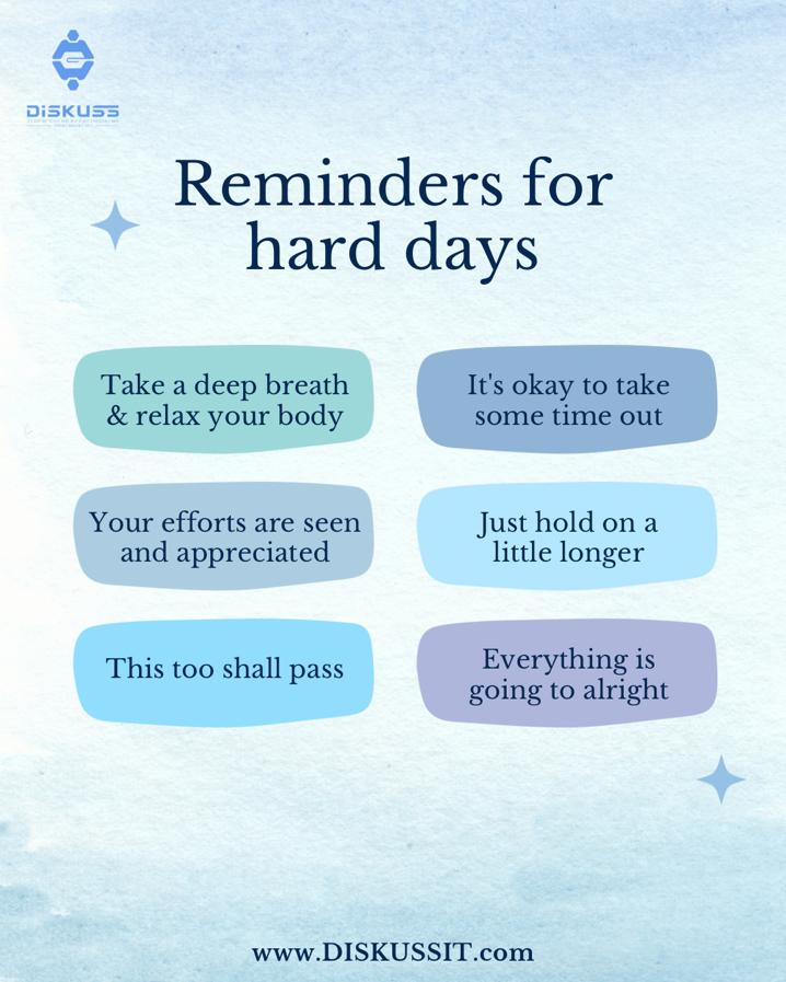 RokitDiskuss's tweet photo. Having a hard day?
Here are a few things you shouldn’t forget. 🙌🏻🙌🏻

Let us know what works the best for you?🫶

#mentalhealthapp #mentalhealth #mentalhealthindia #mentalhealthmatters #stressmanagement #ROKiTDiskuss https://t.co/q9GeBiMFOe