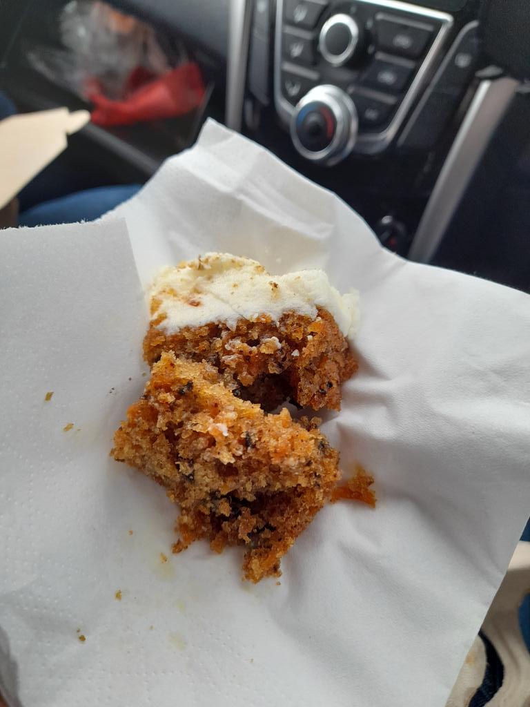 UnaTDuffy's tweet photo. In a determined effort to not work on the bank holiday, dragged oldest out for a walk at Loughshore #Toome. Fly swarms were hellish, rain was biblical but carrot cake was heavenly. Kids out in canoes were having a blast.....and the logo was there https://t.co/auCUTYZPU9