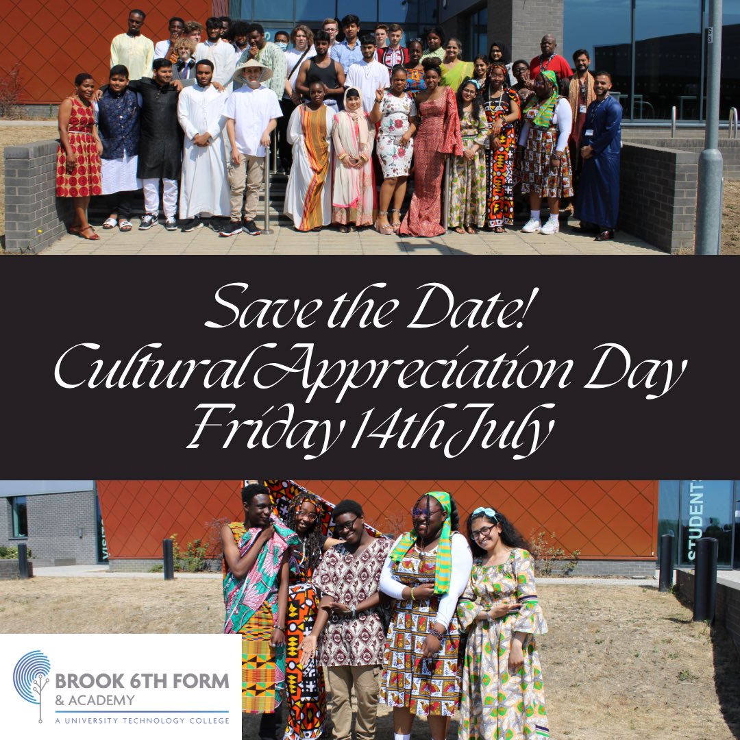 BrookSixthForm's tweet photo. A polite reminder cultural appreciation day is this Friday! https://t.co/1GqazQtSQ5