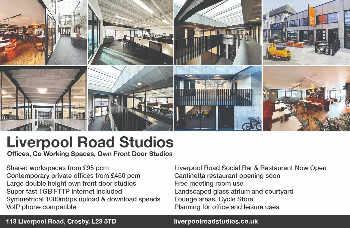 PearsonArc's tweet photo. Liverpool Road Studios: A mix of co-working studios, offices, bars, restaurants &amp; leisure uses. Co-working studios are £95 a month. We have two office spaces remaining and our second restaurant opens next week.

https://t.co/vCGaQm9ndV https://t.co/Lnlpz4Def9