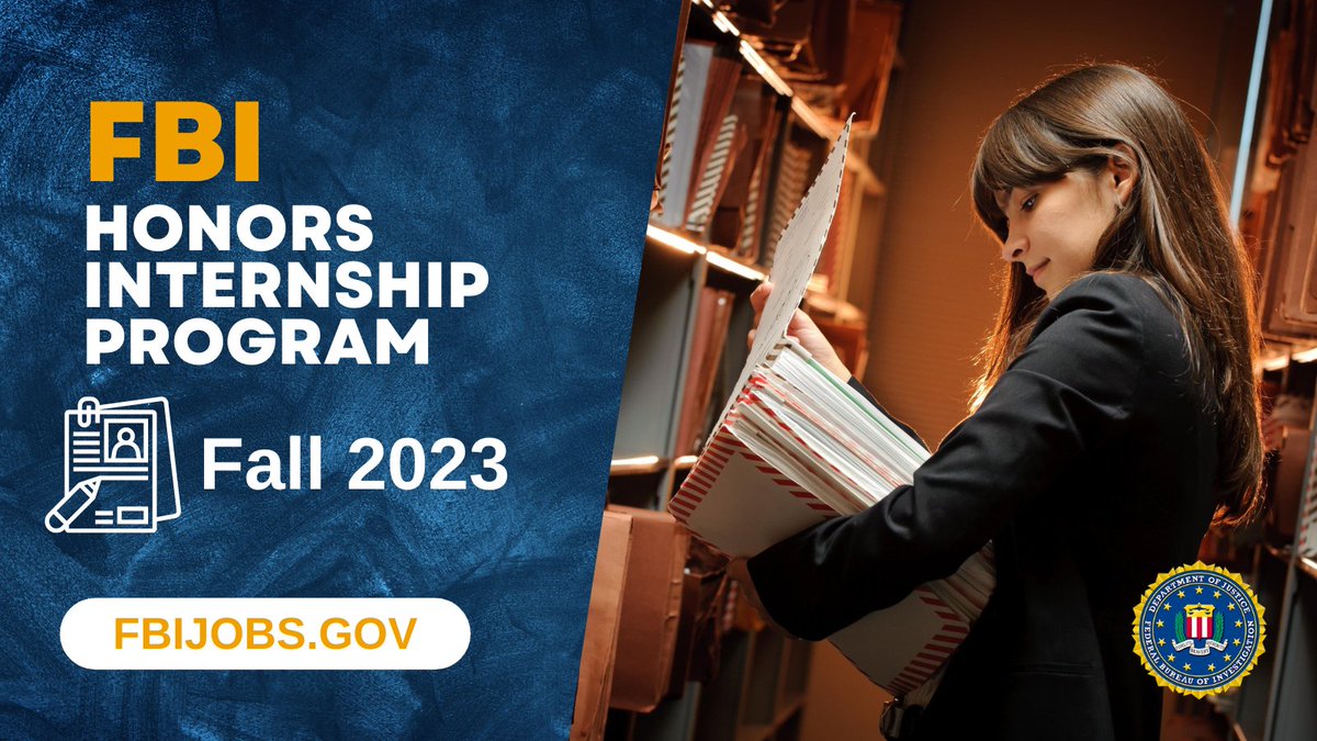 FBIElPaso's tweet photo. The FBI Honors Internship Program application window is expected to open in the fall. Watch on https://t.co/Nfa82OUSEw, or check out our Twitter (@FBIElPaso &amp; @miFBIElPaso) and Facebook (FBI-ElPaso) pages for the announcement! 📚 #FBIJobs #Internship #FBIInternship https://t.co/C8gtWJHBmw