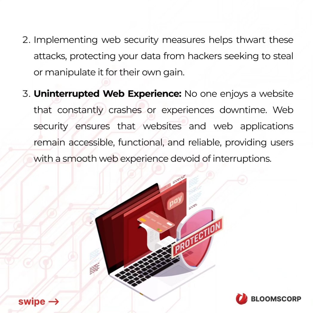 bloomscorp's tweet photo. Defending the Digital Frontier: Web Security Series 🌐🔒

Week 1: What is Web Security &amp; Why is it important?

Join us as we unravel the secrets of Web Security! 🚀 In this series, we'll explore the crucial measures and practices that protect your online presence and data. https://t.co/fCdA381qzB