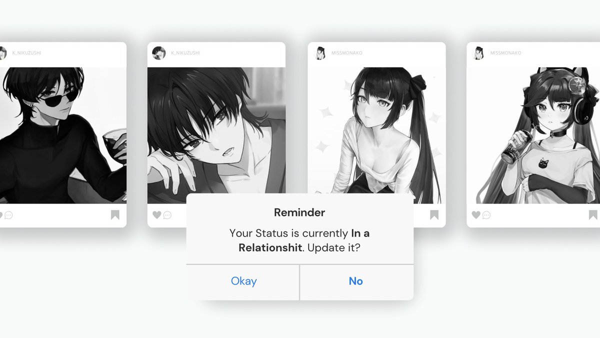 STATUS: IN A RELATIONSHIT

a #ScaraMona au where Mona Megistus, a college freshman, unexpectedly finds solace in a free-spirited guy who spends most of his time partying and attending classes hungover.

It should be easy. But the struggle? They should keep it strictly platonic.
