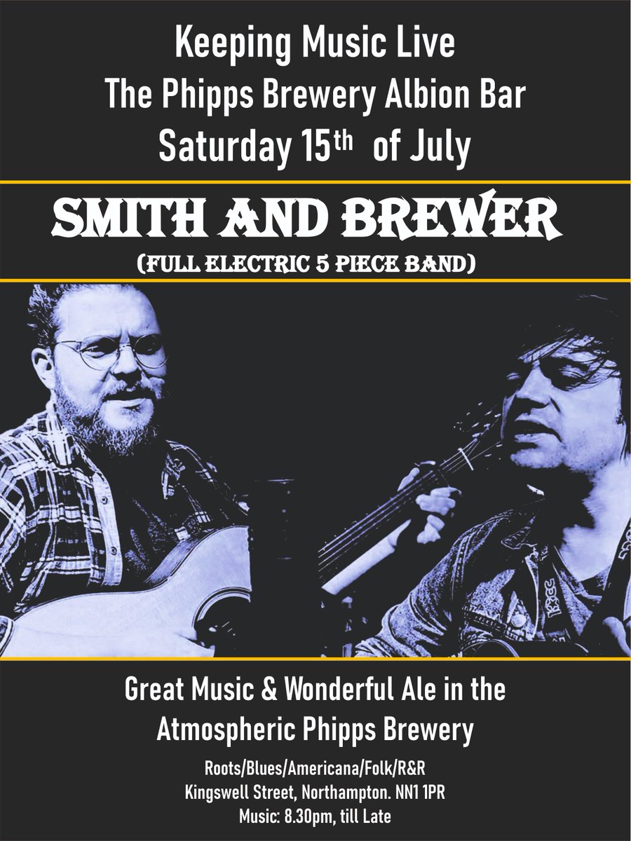 This Saturday, join Smith &amp; Brewer for their first gig in the Albion Brewery Bar
Roots/Blues/Americana/Folk/R&amp;R
<a href="/PhippsNBC/">Phipps NBC ales</a> 
#realale #livemusic #supportlocalbusiness #supportyourlocal