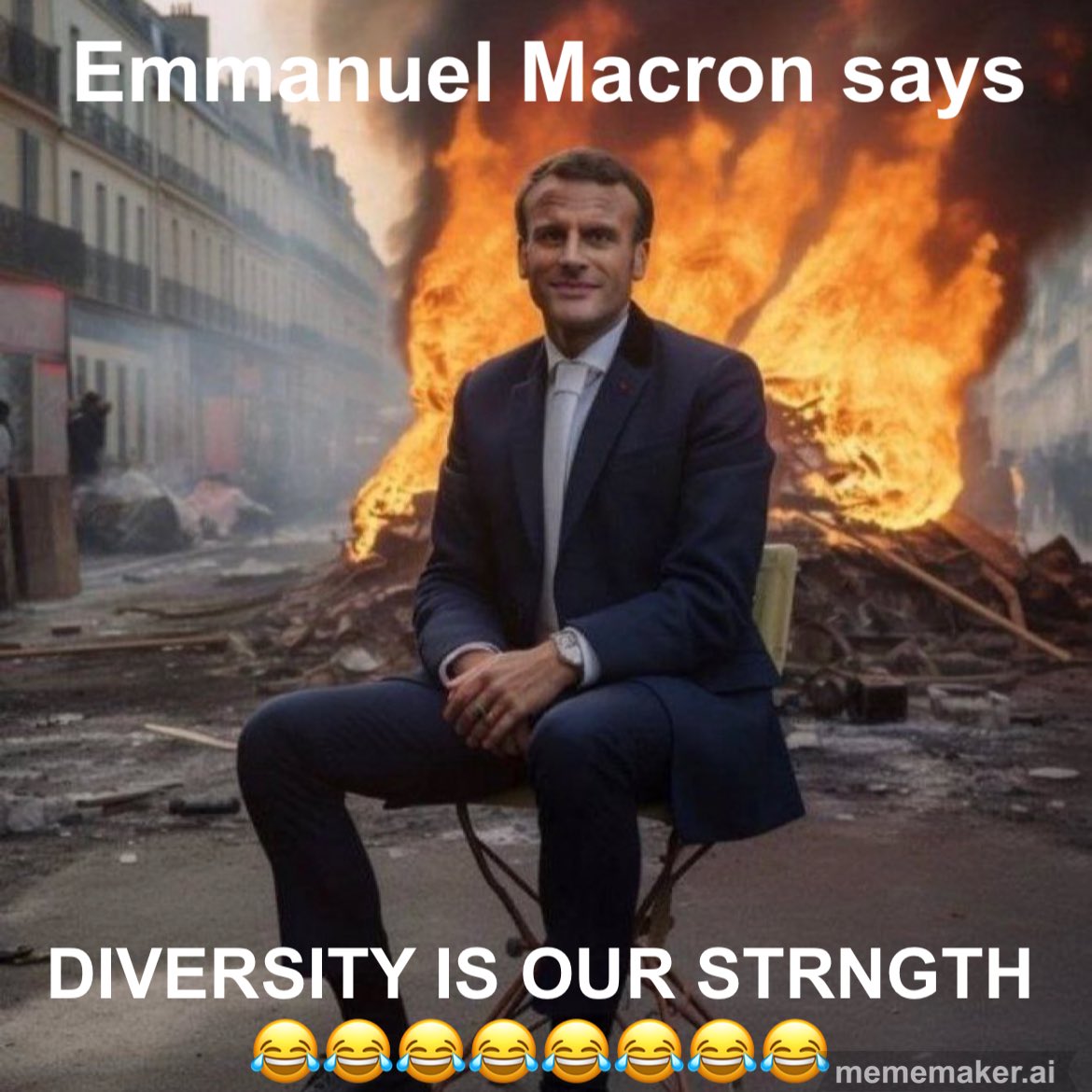 #france #EmmanuelMacron #frenchpresident #hilarious #funny #funnymemes #FranceRiots