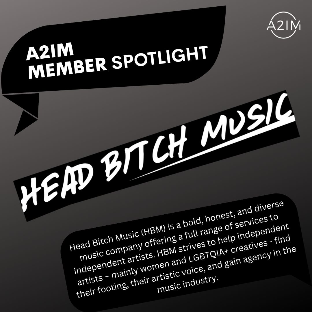 a2im's tweet photo. 💡This week's A2IM Member Spotlight goes to Head Bitch Music!

HBM offers a range of services to independent artists, including full-service music production, digital distribution, music licensing, publishing services, custom music, and more. 

🔗 Learn more at the link in bio! https://t.co/hs3Fi0zISA