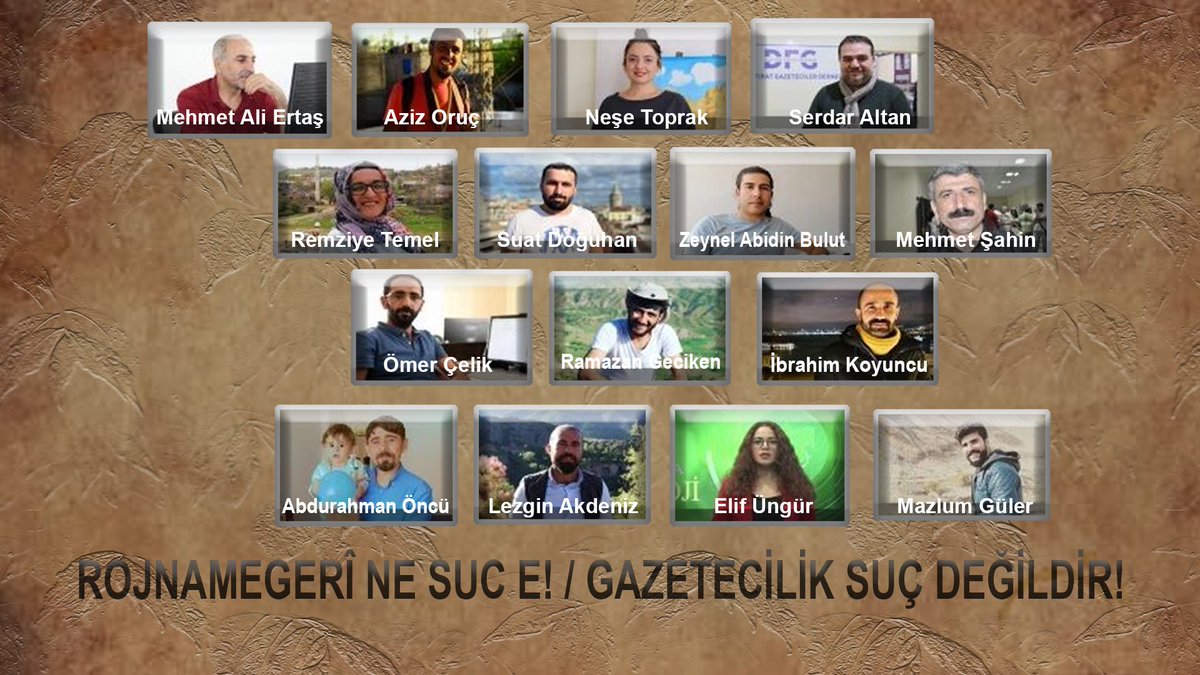 HaberDad's tweet photo. #Diyarbakır’da görülen #Kürt #gazeteciler davasında tutuklu gazetecilerin tümü tahliye edildi.
#GazetecilikSuçDeğildir
#RojnamegerîNeSucE https://t.co/BFaatchlay