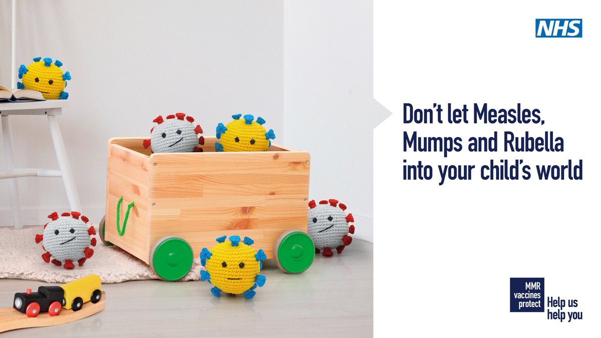 Is your child aged 1-5? Make sure to take them for both doses of their MMR vaccine and together we can work to make these very unpleasant diseases a thing of the past. For more information visit nhs.uk/MMR