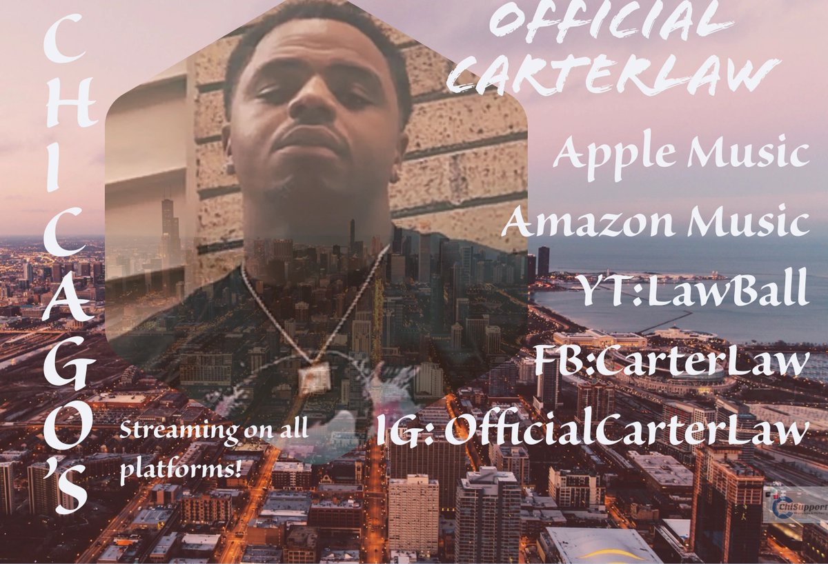 ChisupportP's tweet photo. "📢Check out #NewMusic by #CarterLaw on #AppleMusic #Spotify #AmazonMusic 
#Facebook  🎤 #Instagram - @OfficialCarterLaw #Youtube- LawBall Hit that follow button!! #HipHop #OTM #OutTheMud 💪🏾
🌐 #ChiSupport #Promotions #Marketing #DigitalMarketing #Chicago 🌐" https://t.co/nhRM2IIj6c