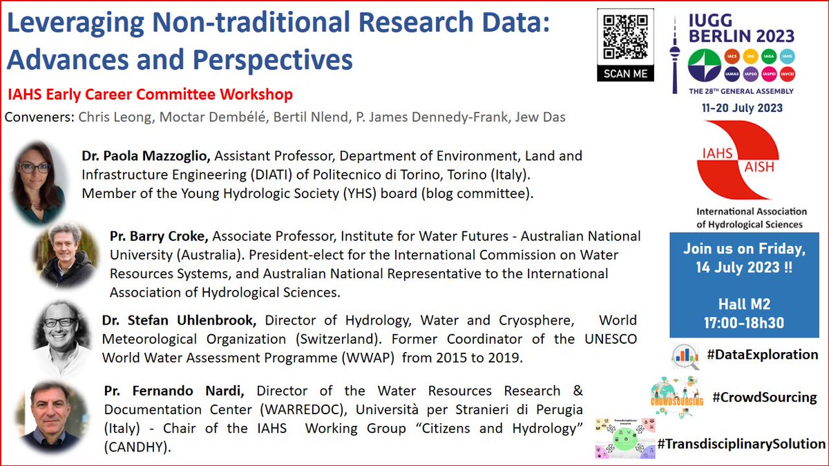 BDekongmen's tweet photo. Impactful trainings opportunities for Early Career Scientists #ECS, #IUGG2023 #SYSTA
@IAHS_AISH
#IUGG https://t.co/XtPZN3tf8G