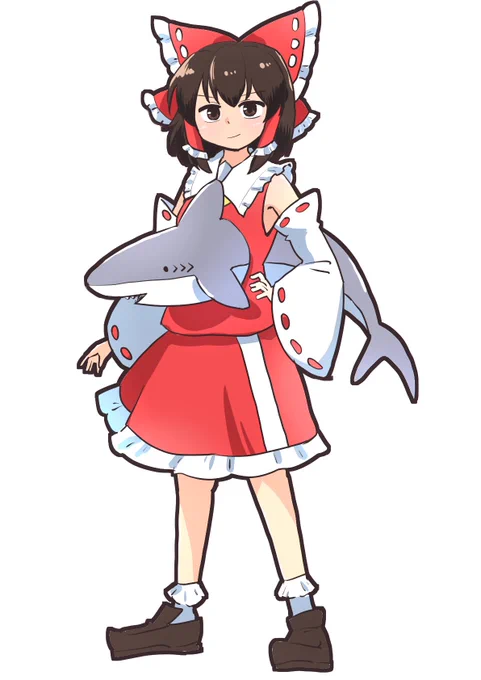 【東方の4コマ】20230711【新作】 サメ貫通霊夢 