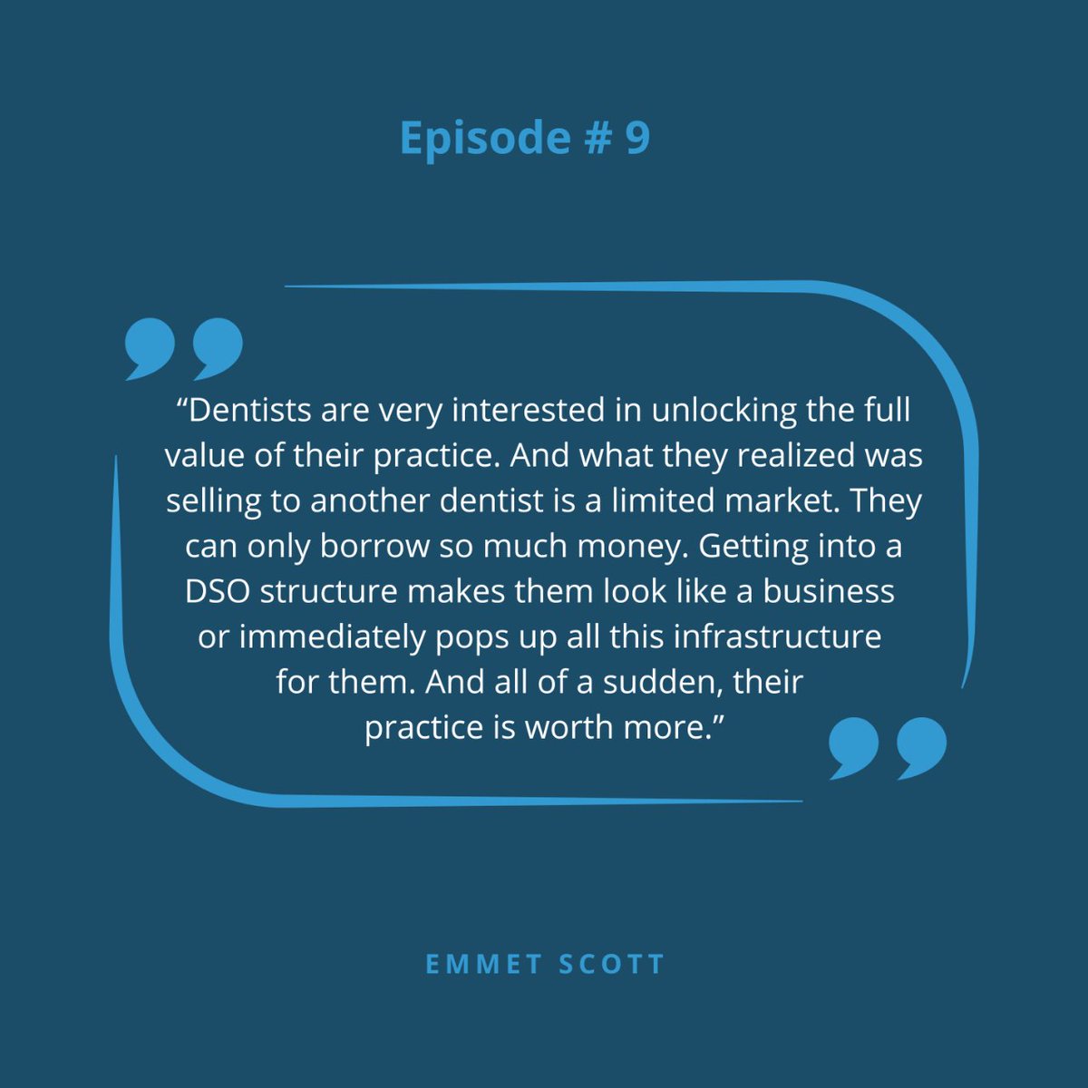 PracticeOrbit's tweet image. Whatever your career goals might be, there’s a #DSO for that! Listen in on Wes&apos;s conversation with Emmet Scott @DEO_DentalGroup and learn to evaluate your options for joining a #DentalSupportOrganization. #dentalpracticesale #dentaltransitions