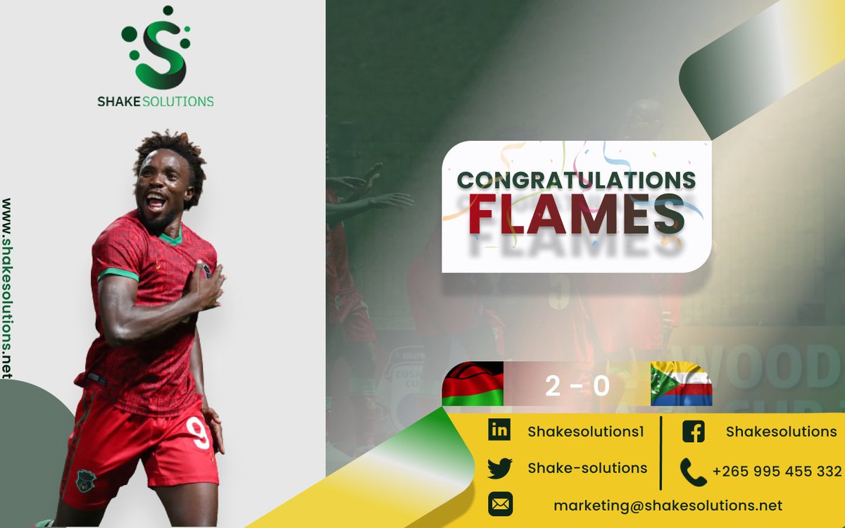 shakesolutions's tweet photo. ANOTHER WIN !!!
CONGRATULATIONS LADS YOU SURELY MADE US PROUD!!!📷
#shakesolutionsmw
#MalawiFootball
#ICT
#flamesmw
#technology
#TechnologySolutions https://t.co/XYduC9KLvb
