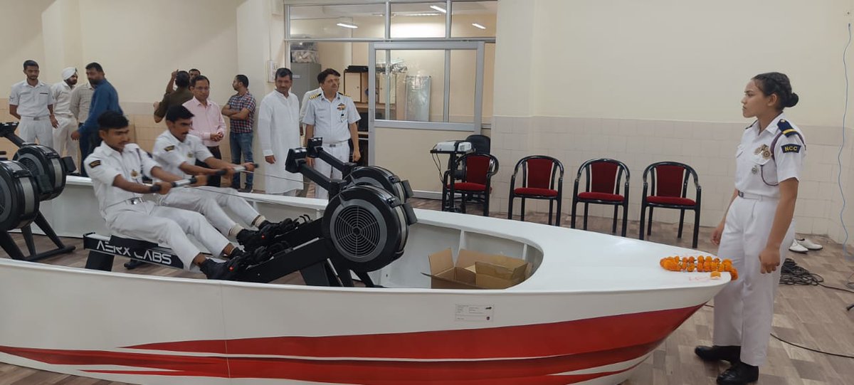 A Rowing boat simulator has been installed in 1 Har Naval Unit/ Rohtak Gp by Aerxlabs team(ordered by HQ DGNCC) in DPS  school,  Faridabad The Sml will be of immense benefit for imparting Realistic Training to the Cdts 
#HQ_DG_NCC
#SpokespersonMoD