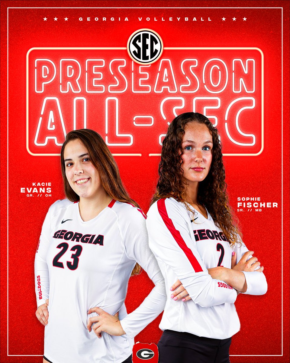 👑 <a href="/kacieevans_/">kacie evans</a> and <a href="/SophieFisch459/">Sophie Fischer</a> have been named to the 2023 Preseason All-SEC Team! 

#GROW | #GoDawgs