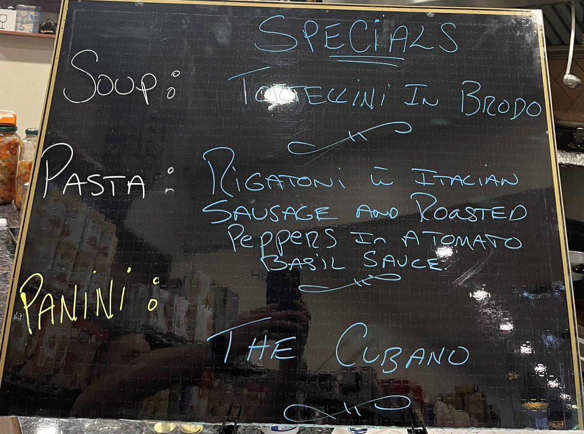 Today’s lunch specials plus our delicious deli sandwiches and salads