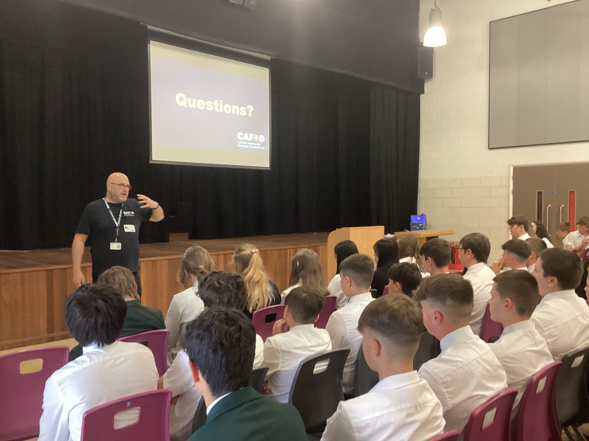ArchbishMcGrath's tweet photo. Thanks to David from @CAFODSchools who came in this morning to speak to our Year 10 pupils about the work of @CAFOD #puttingfaithintoaction https://t.co/SvX8j8wYWK