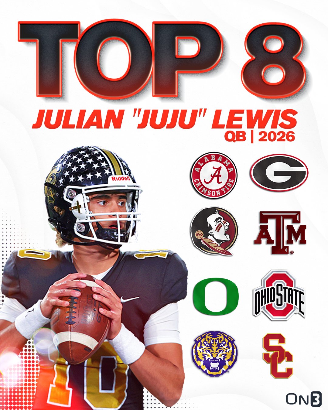 On3 Recruits on Twitter "Elite 2026 QB Julian Lewis has named his top