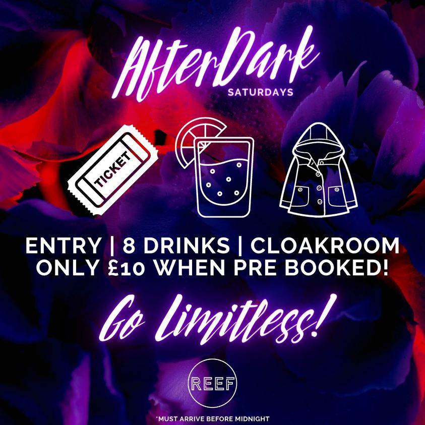 ReefBarWigan's tweet photo. ✅ GO LIMITLESS - THE BEST DEAL IN TOWN!
🍺 Entry - 8 Drinks &amp; Cloakroom - ONLY £10
🤪 Available Every Saturday Night - Entry Before Midnight
👉 Must Be Pre-Booked: https://t.co/zQQuKNjEXO https://t.co/MEO5kQBzX9