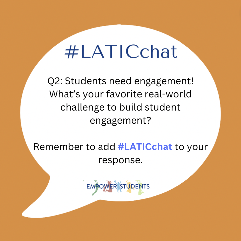 IDECorp's tweet photo. Question #2 is hot off the press! #LATICchat #studentengagement #edchat https://t.co/PQ1W32icwb