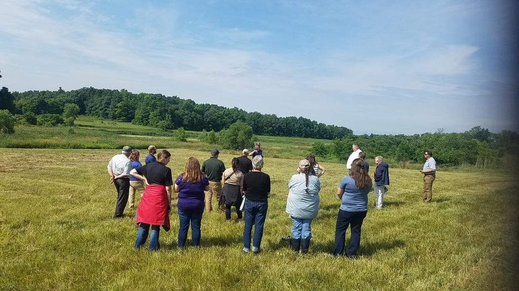 The Indiana Conservation Partnership's NE Education Tour is well underway! Stop #1 was at the Hurraw Farm where participants learned about NRCS' wetland easement program and the benefits to both the landowners and the environment. On to stop #2! @ISDAgov @CCSI_IN @INdnrnews