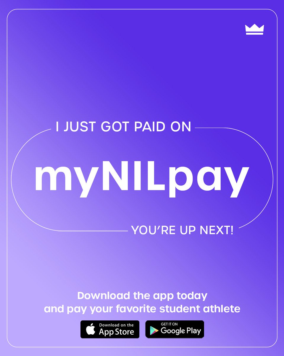 Excited to leverage @myNILpay a NCAA compliant platform that allows fans to send direct payments to student athletes. Athletes and fans need to download today! #myNILpay #NILforALL