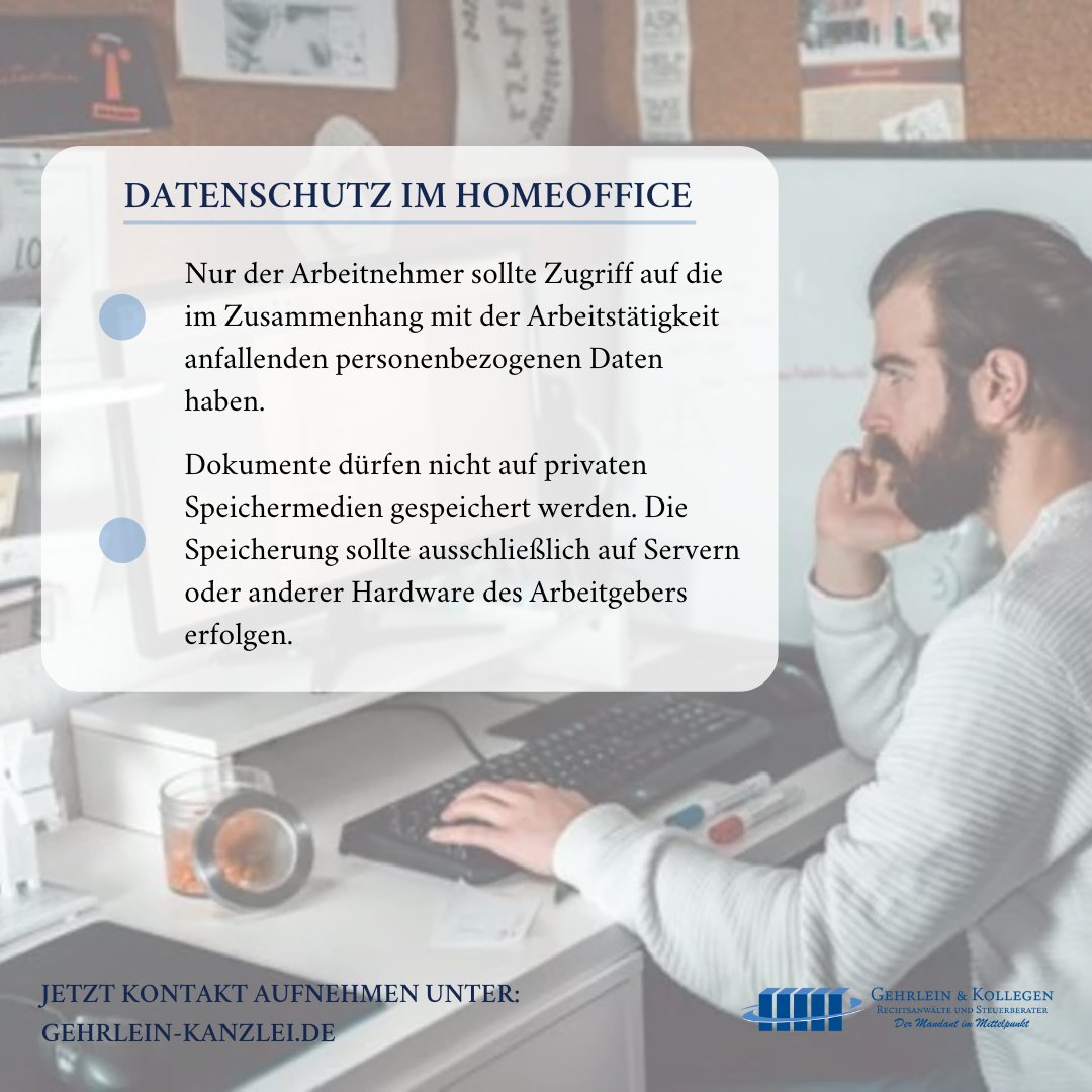 KanzleiGehrlein's tweet photo. Jetzt Kontakt aufnehmen unter: https://t.co/XxV7Vs3qML
#gehrleinukollegen #arbeitsrecht #datenschutz #homeofice #daten #speicher #arbeitnehmer https://t.co/3XiosIsFQb