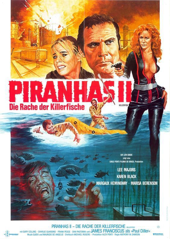 TheFilmFair's tweet photo. German movie poster for #KillerFish (1979 - Dir. #AntonioMargheriti) #LeeMajors #KarenBlack #JamesFranciscus https://t.co/KkA4JHfFeR