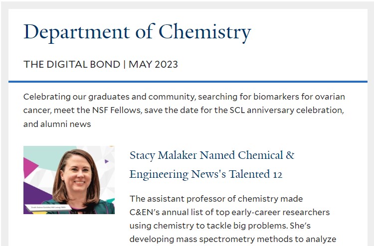 Yale Chemistry (@yalechem) on Twitter photo We heard some of our alumni didn’t know about our newsletter. Let us know if you’re not receiving it, and we'll add you to the email list. We’d appreciate a retweet to spread the word. Thanks, friends! Check out our May issue bit.ly/TheDigitalBond… <a href="/YaleAlumni/">Yale Alumni</a> We heard some of our alumni didn’t know about our newsletter. Let us know if you’re not receiving it, and we'll add you to the email list. We’d appreciate a retweet to spread the word. Thanks, friends! Check out our May issue bit.ly/TheDigitalBond… <a href="/YaleAlumni/">Yale Alumni</a>