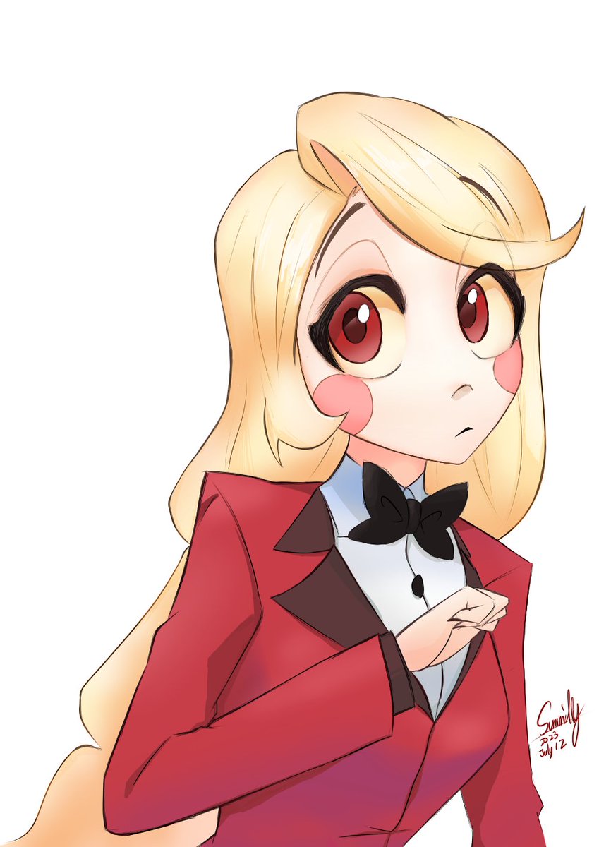 Summilly's tweet photo. First art after a long time😃

#HazbinHotelFanart 
#hazbinhotel https://t.co/p2Ucmylaxl