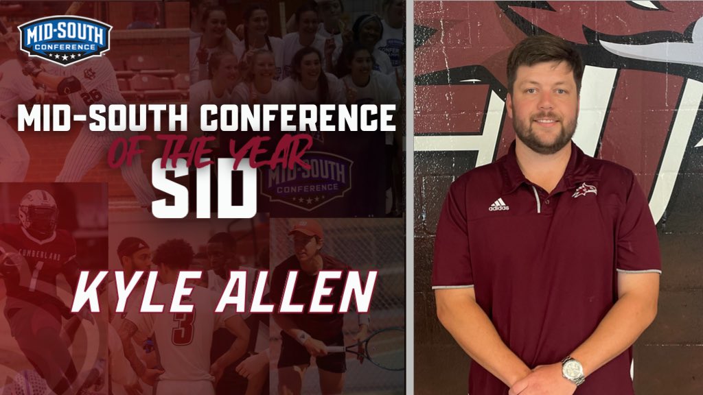 For the second year in a row, Kyle Allen is named the Mid-South Conference Bill Sergent Sports Information Director of the Year!! #WeArePhoenix Release➡️➡️bit.ly/3NQkEQX