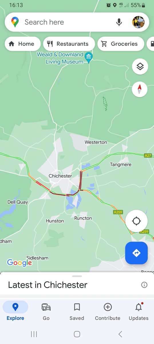A27 Chichester bypass Queuing traffic bothways between the portfield and Bognor Bridge roundabouts and westbound Whyke to the stockbridge roundabout <a href="/SylvMelB/">Sylvie Blackmore</a> <a href="/BBCSussex/">BBC Sussex</a> <a href="/V2RadioSussex/">V2 Radio</a> @Wave105Travel <a href="/SussexIncidents/">Sussex News - Breaking news for Sussex</a>
