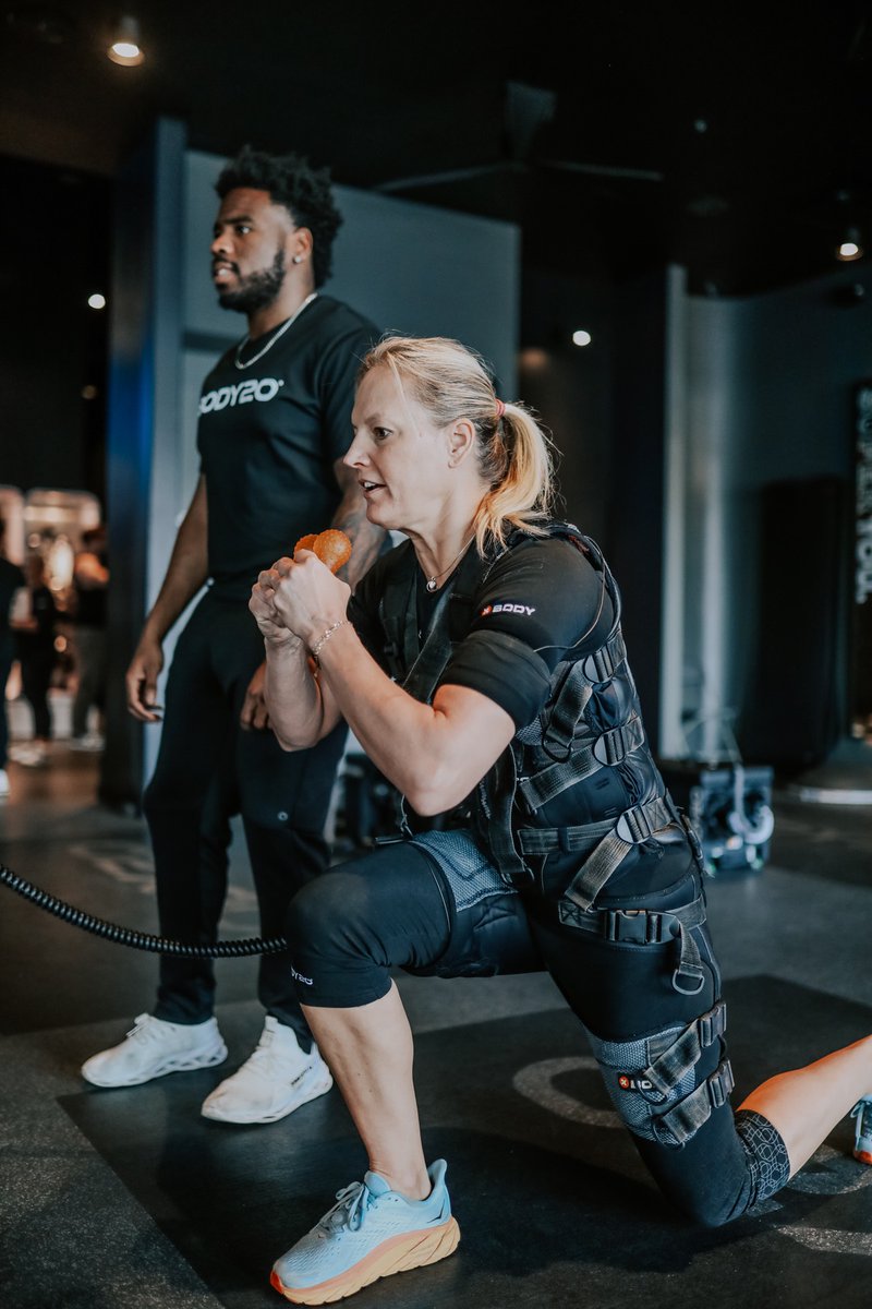 For each BODY20 workout, you wear our FDA-cleared electro-muscle stimulation suit. One of the many benefits of EMS technology is that it promotes blood circulation throughout the muscles, significantly helping to release muscular tension and knots.
Book a free demo: 913-259-7096