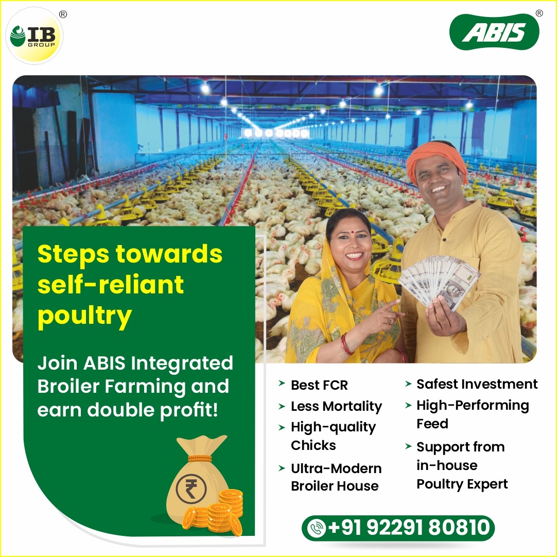 ibgroup_india's tweet photo. The Environmentally Controlled Poultry farms by ABIS enables farmers to double their income.
Call us at: 92291-80810

#PoultryFarm #ABISPoultry #Pelletfeed #poultryindustry #profit #growth #poultrybird #farmer #Poultryfarmer #Chicken #immunity #health #livestock #protein #poultry https://t.co/t3dznBweGs
