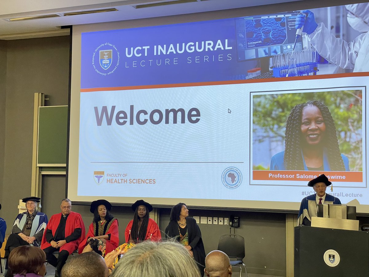 GlobalUct's tweet image. 🚨🚨🚨Happening Now🚨🚨🚨

Professor @MrsMaswime is giving her #UCTInauguralLecture titled “From caesarean section related complications to global surgical systems strengthening”.

You can follow the lecture online: bit.ly/3NH5627