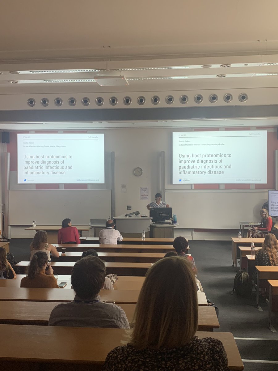 Stephanie Hodeib (@hodeibstephanie) on Twitter photo Great short talk by <a href="/hrjackson_/">Heather Jackson</a> at the <a href="/ImperialPaeCH/">Centre for Paediatrics & Child Health</a> Science Day!!! On using host proteomics to improve disease diagnosis 🧬 Great short talk by <a href="/hrjackson_/">Heather Jackson</a> at the <a href="/ImperialPaeCH/">Centre for Paediatrics & Child Health</a> Science Day!!! On using host proteomics to improve disease diagnosis 🧬