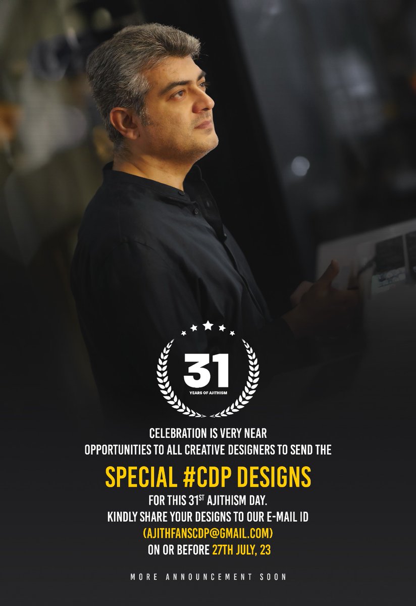 TFC_mass's tweet photo. Back to VINTAGE #Ajithism day Celebrations 🙌

Requesting all creativity designers to participate in it😉

Mail ID -> ajithfanscdp@gmail.com

#VidaaMuyarchi ||  #AjithKumar https://t.co/ZrVejozVaf